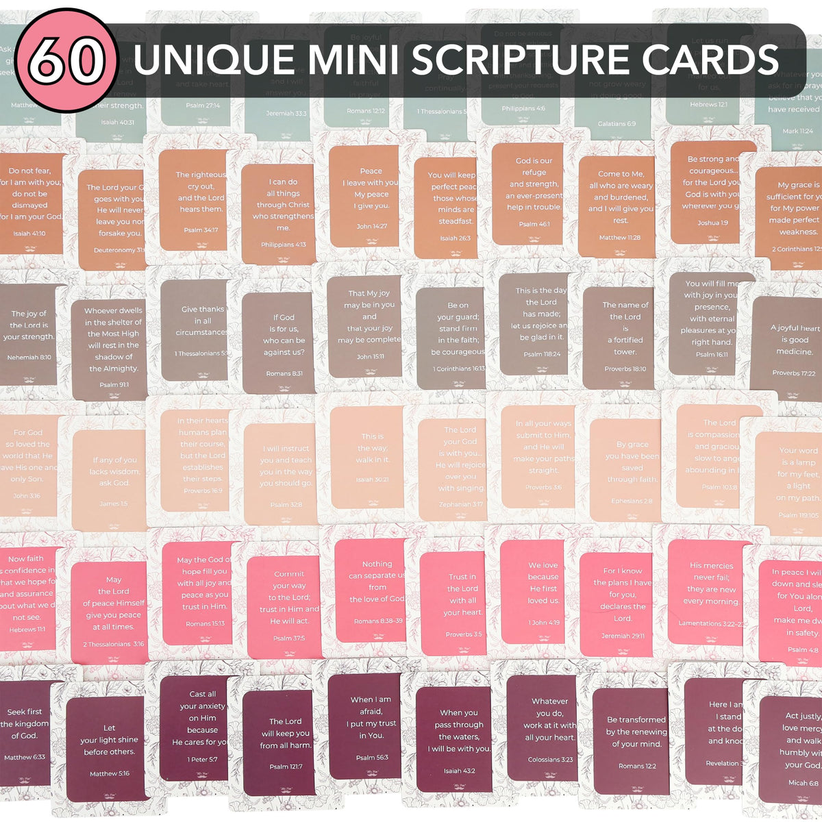 Mr. Pen- Bible Verse Cards, 60 Unique Mini Scripture Cards for Women & Men