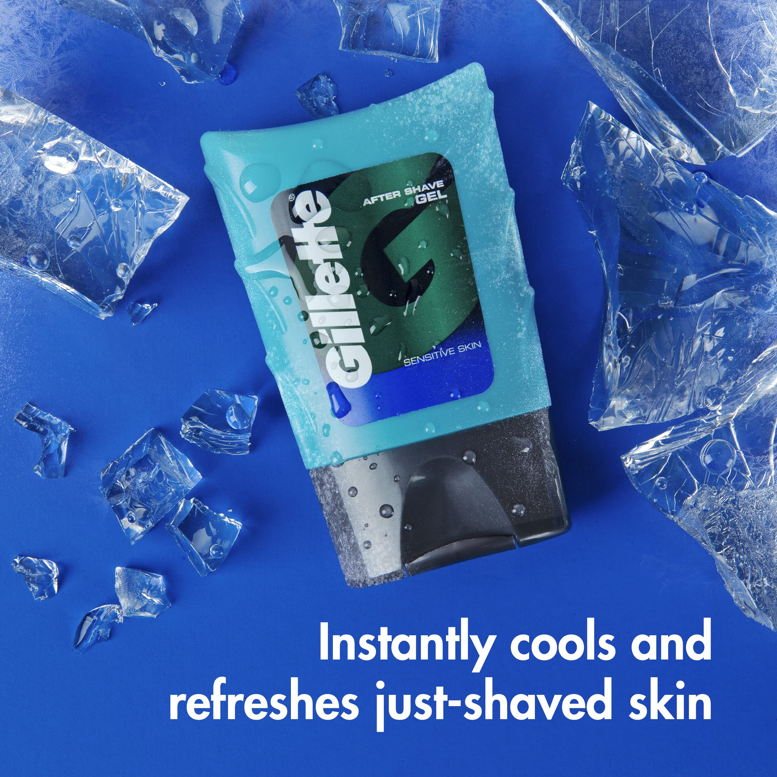 Buy now Gillette After Shave Gel for Men, Aftershave for Men, After Shave Lotion for Men, Calms, Soothes and Refreshes Sensitive Skin, Light Fragrance, 2.5 oz, Pack of 6, After Shave Cologne Men, Aftershave at indiglob india