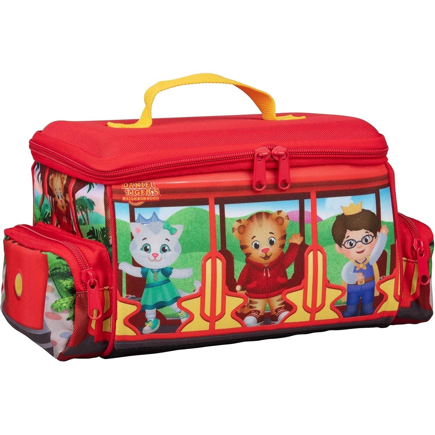 Buy now Daniel Tiger's Neighborhood Insulated Lunch Sleeve - Reusable Heavy Duty Tote Bag w Mesh Pocket - Swing with Friends Trolley at indiglob india