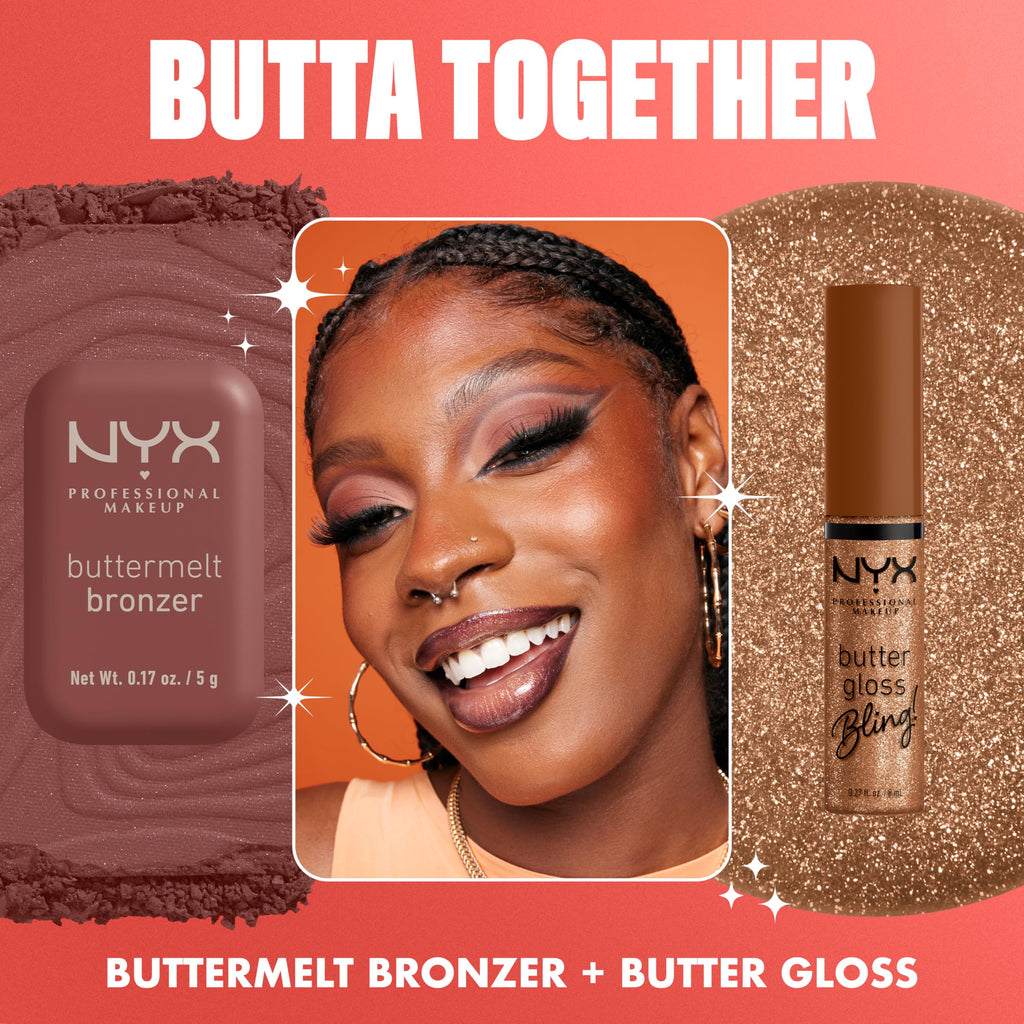 Buy now NYX PROFESSIONAL MAKEUP Butter Gloss Bling Lip Gloss, Non Sticky and Shiny Vegan Lip Makeup - Shimmer Down at indiglob india
