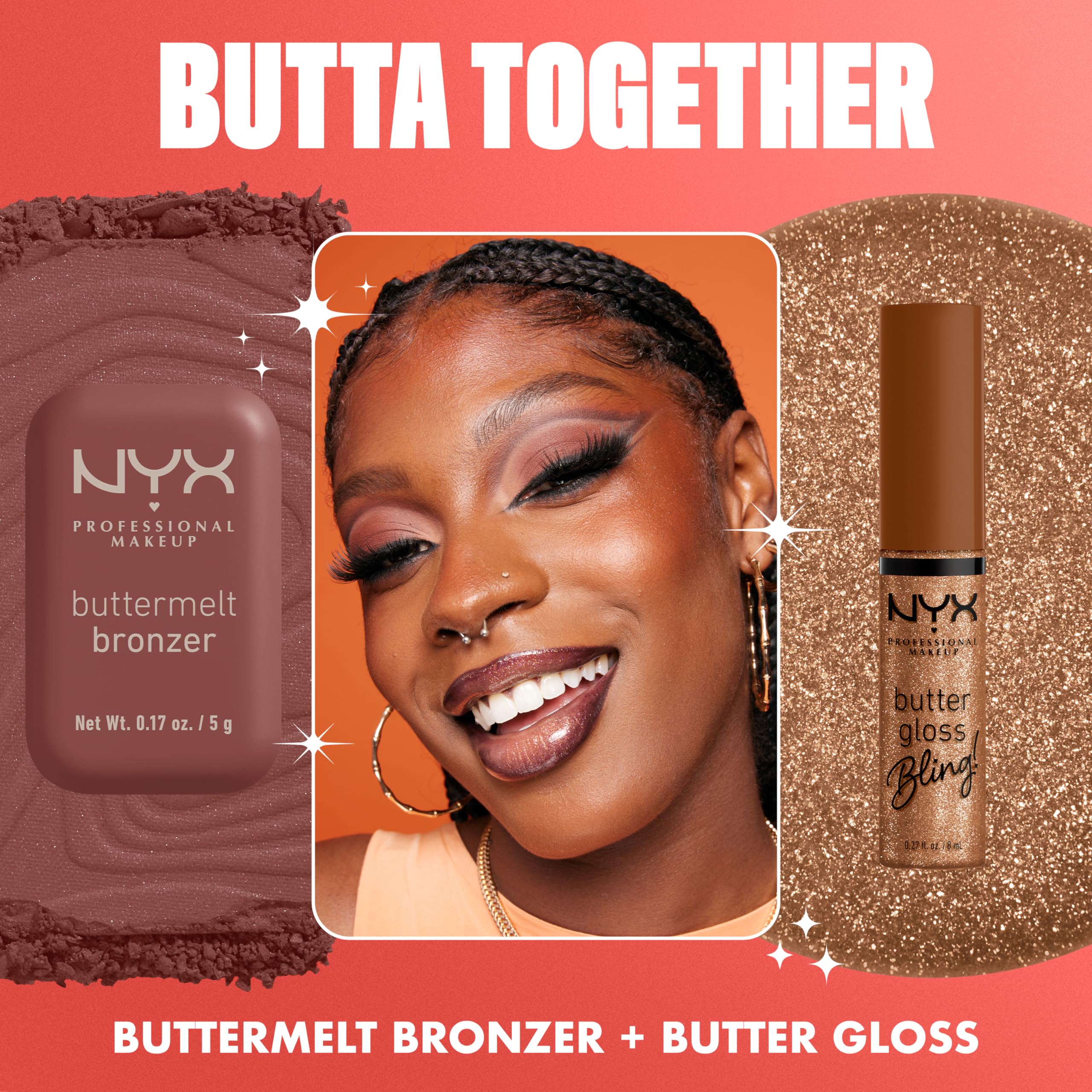 Buy now NYX PROFESSIONAL MAKEUP Butter Gloss Bling Lip Gloss, Non Sticky and Shiny Vegan Lip Makeup - Shimmer Down at indiglob india