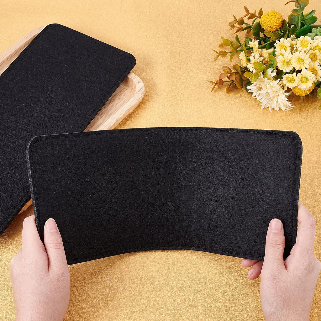 Buy now PH PandaHall 12x5 inch Black Felt Base Shaper, 2pcs Bag Bottom Shaper Pad Arc Corner Bag Liner Board Insert for Tote Leather Purse Handbag Crossbody Bag Backpack Canvas Travel Bag, 6mm Thick at indiglob india