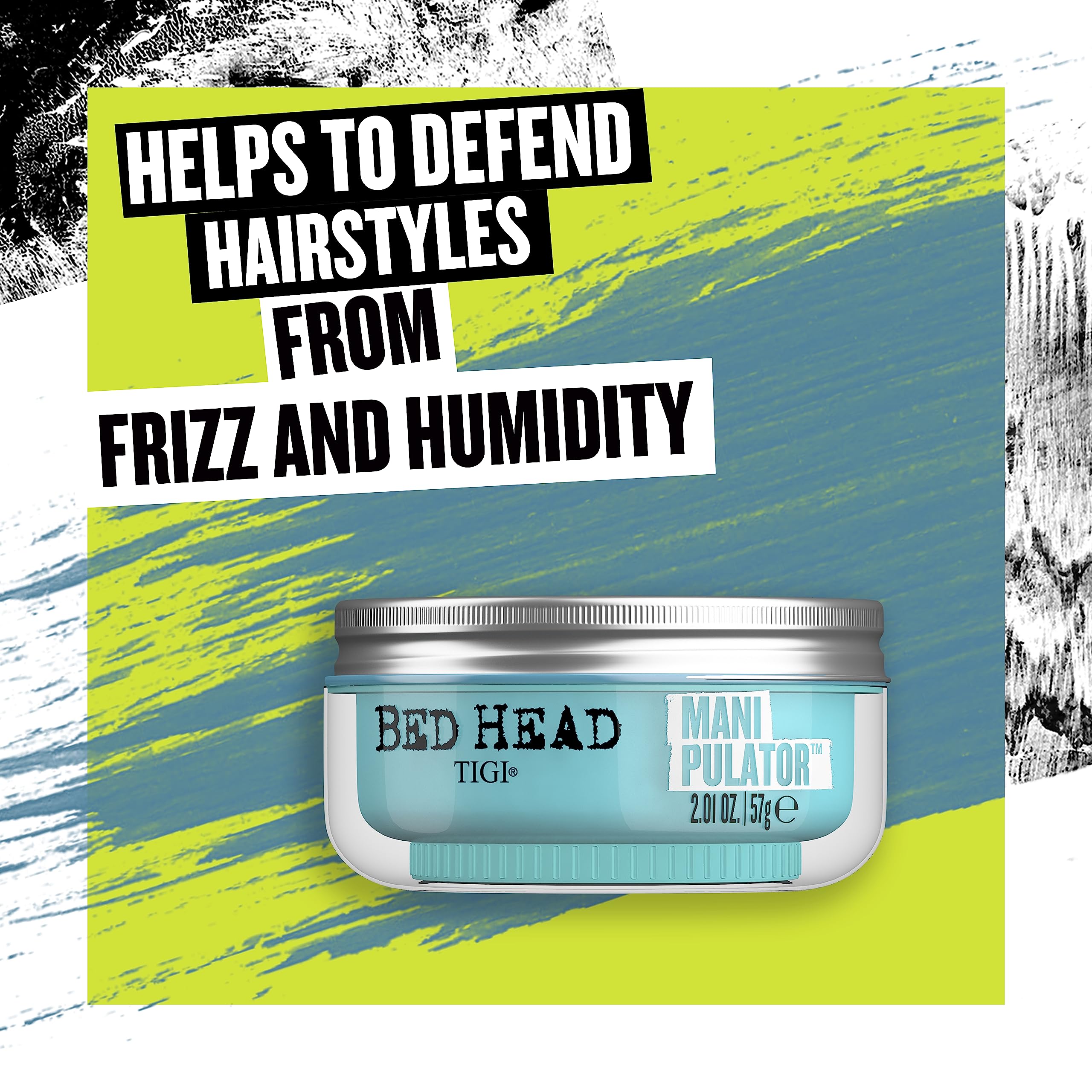 TIGI Bed Head Manipulator Texturizing Putty, Firm Hold Styling Putty for Short to Medium Hair, 2.01 oz
