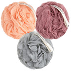 Buy now MainBasics Seaweed Infused Bath Shower Loofah Sponge Pouf Body Wash Scrubber (Set of 3) at indiglob india