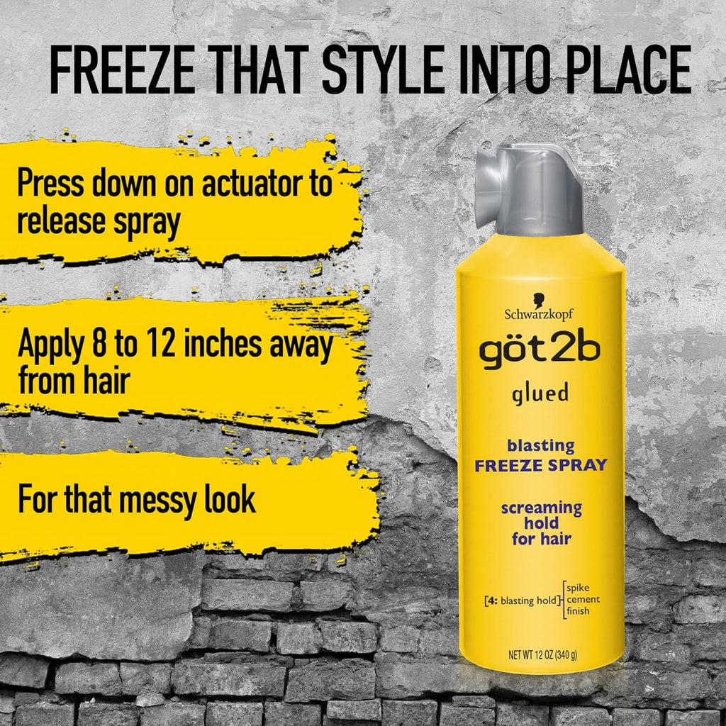 Buy now Got2b Glued Blasting Freeze Hairspray Aero, 12 Ounce (Pack of 6) at indiglob india