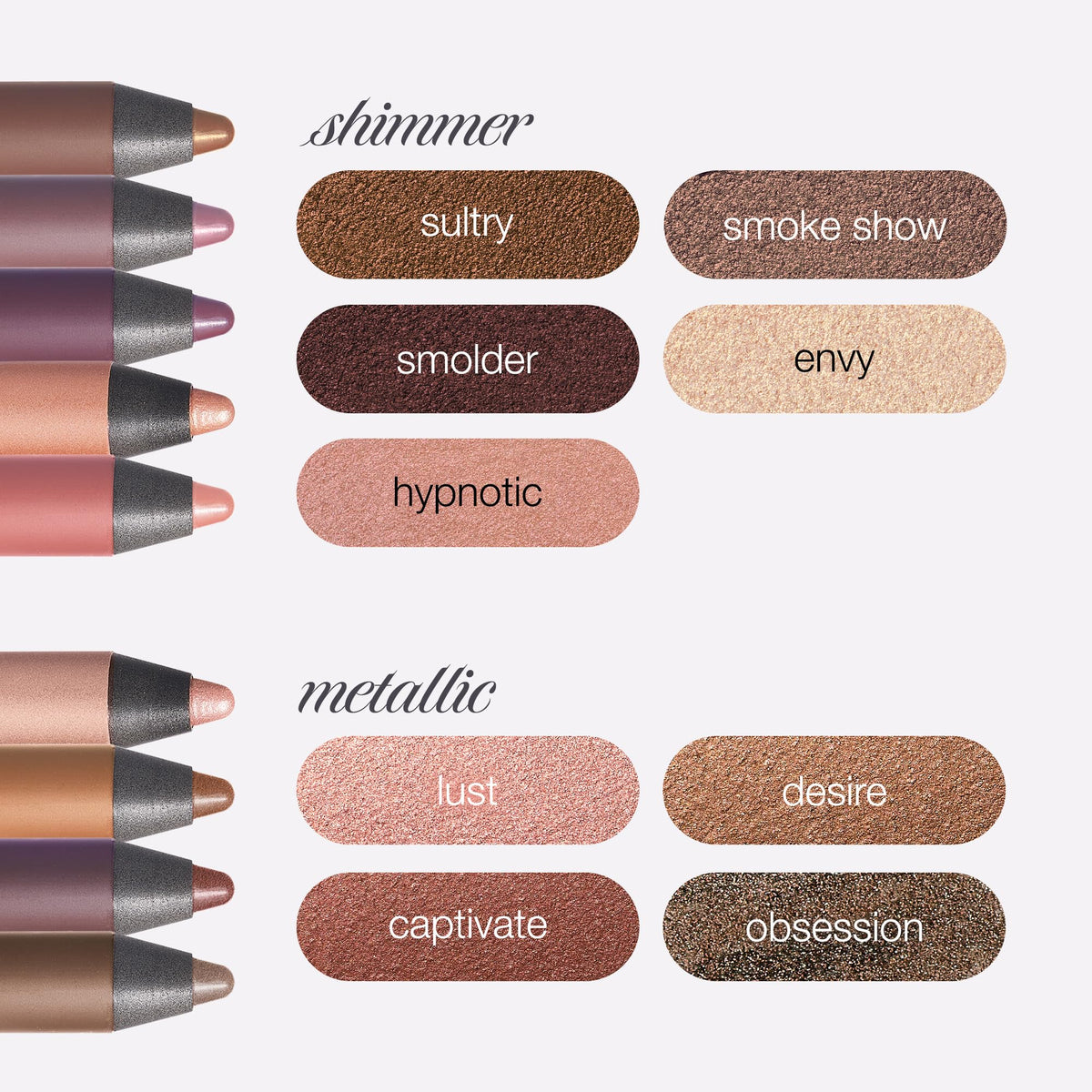 Explore Tarte SmolderEYES Shadow Liners in shimmer and metallic shades, premium imported for a flawless finish.
