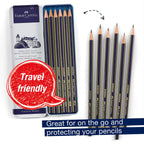 Faber-Castell Graphite Sketch Pencil Set - 6 Graphite Pencils (2H, HB, B, 2B, 4B, 6B), Drawing Pencils and Sketching Supplies