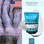 Bare Essentials Living - White Kaolin Clay Powder (12oz) 100% Natural White Powdered Clay for Seed Bombs, White Clay Mask, Chafing Body Powder, Soap, Bath Bomb, Deodorant, Kaolin Clay for Gardening