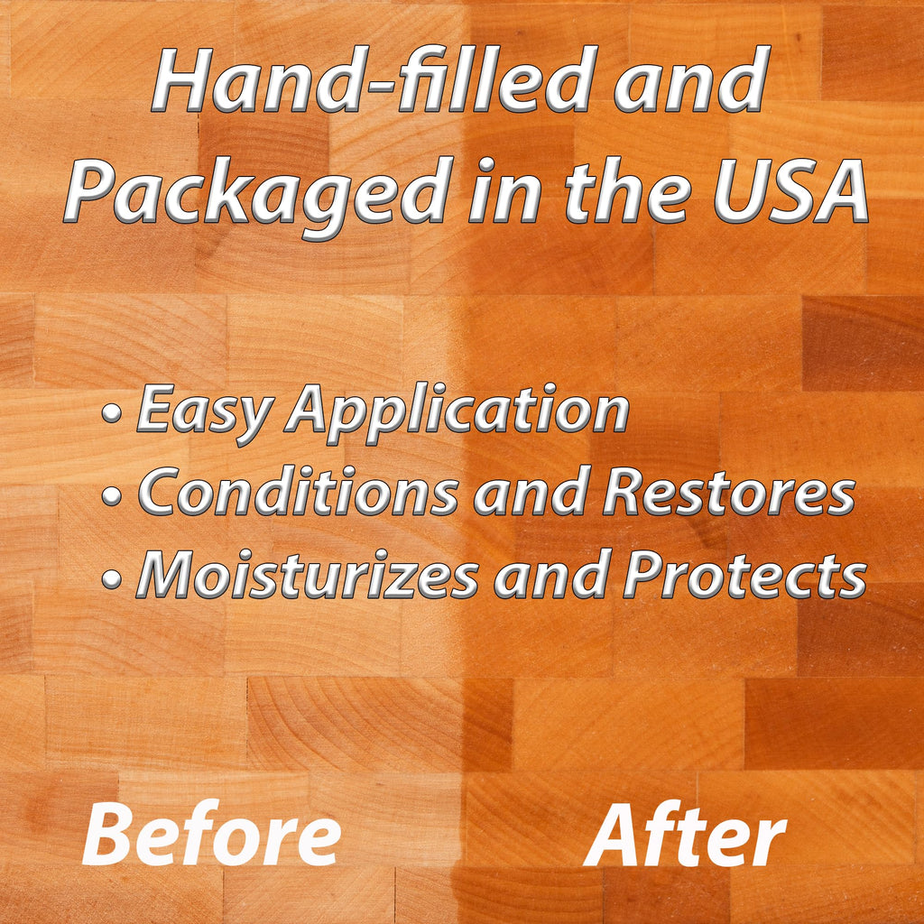 Wood Butter 4 fl oz Cutting Board Wax Conditioner for Butcher Block and Wooden Kitchen Tools. Macy;s Place Food Grade Protective Mineral Oil and Beeswax for Wooden Cutting Boards, Surfaces, and Tools.