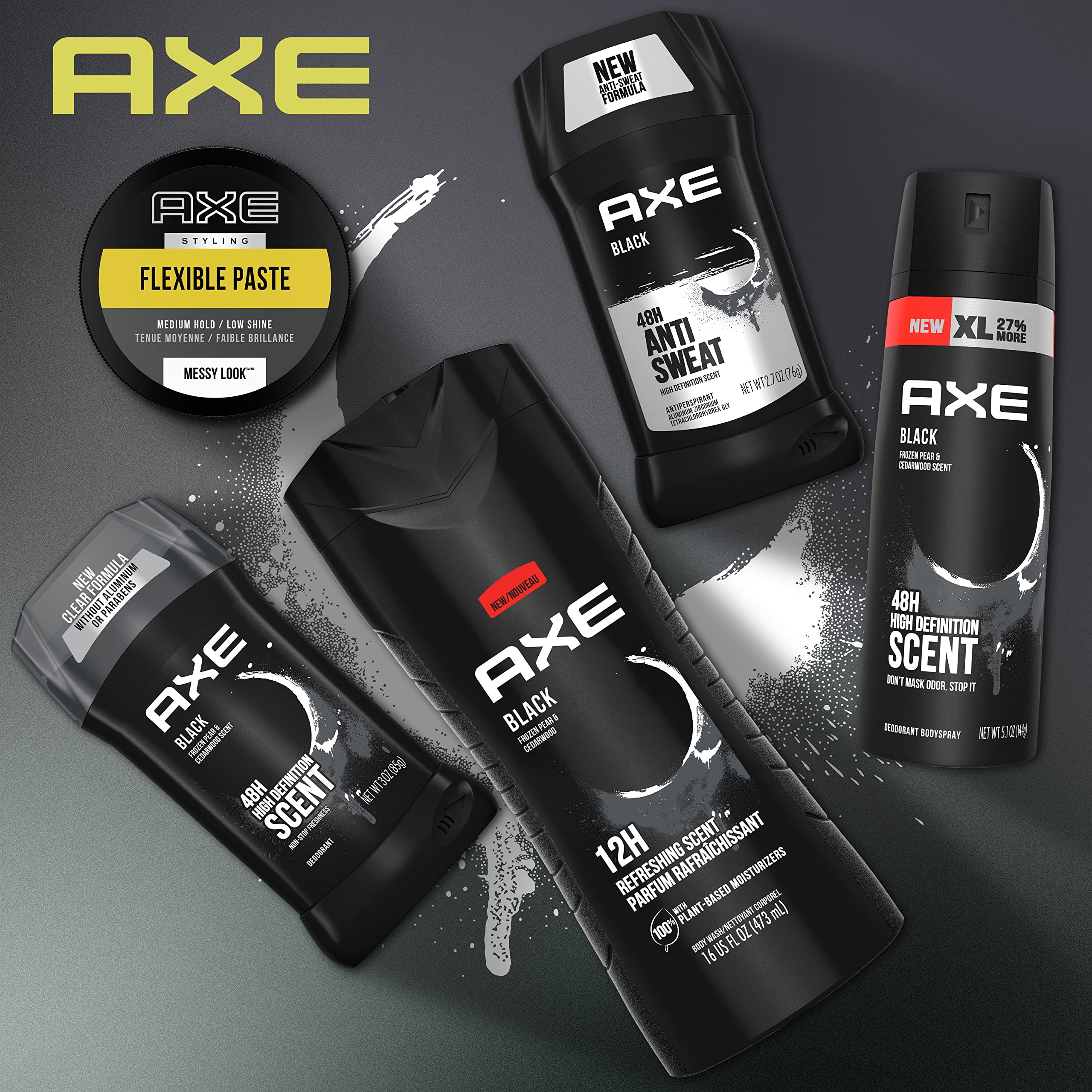 AXE Styling Flexible Hair Paste Urban Messy Look 2 Count 2.64 oz | For An Instant Texture Boost Hair Styling Made Easy