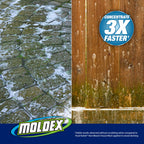 Moldex® Instant Outdoor Cleaner Concentrate with Bleach, 1 Gallon – Fast Acting Solution for Mold and Mildew Stains on Siding, Decks, Fences and Exterior Surfaces
