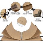 Buy now Bstorify Scrapbook Album 60 Pages (8 x 8 Inch) Brown Thick 200gsm Kraft Paper, Photo Album Scrapbook, Memory Book - Ideal for Your Scrapbooking Albums Art & Craft Projects at indiglob india
