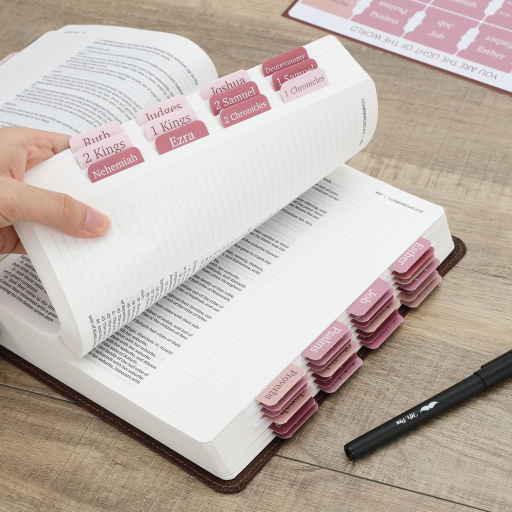 Mr. Pen- Bible Tabs, 90 pcs, Large Print Laminated Index Tabs for Women