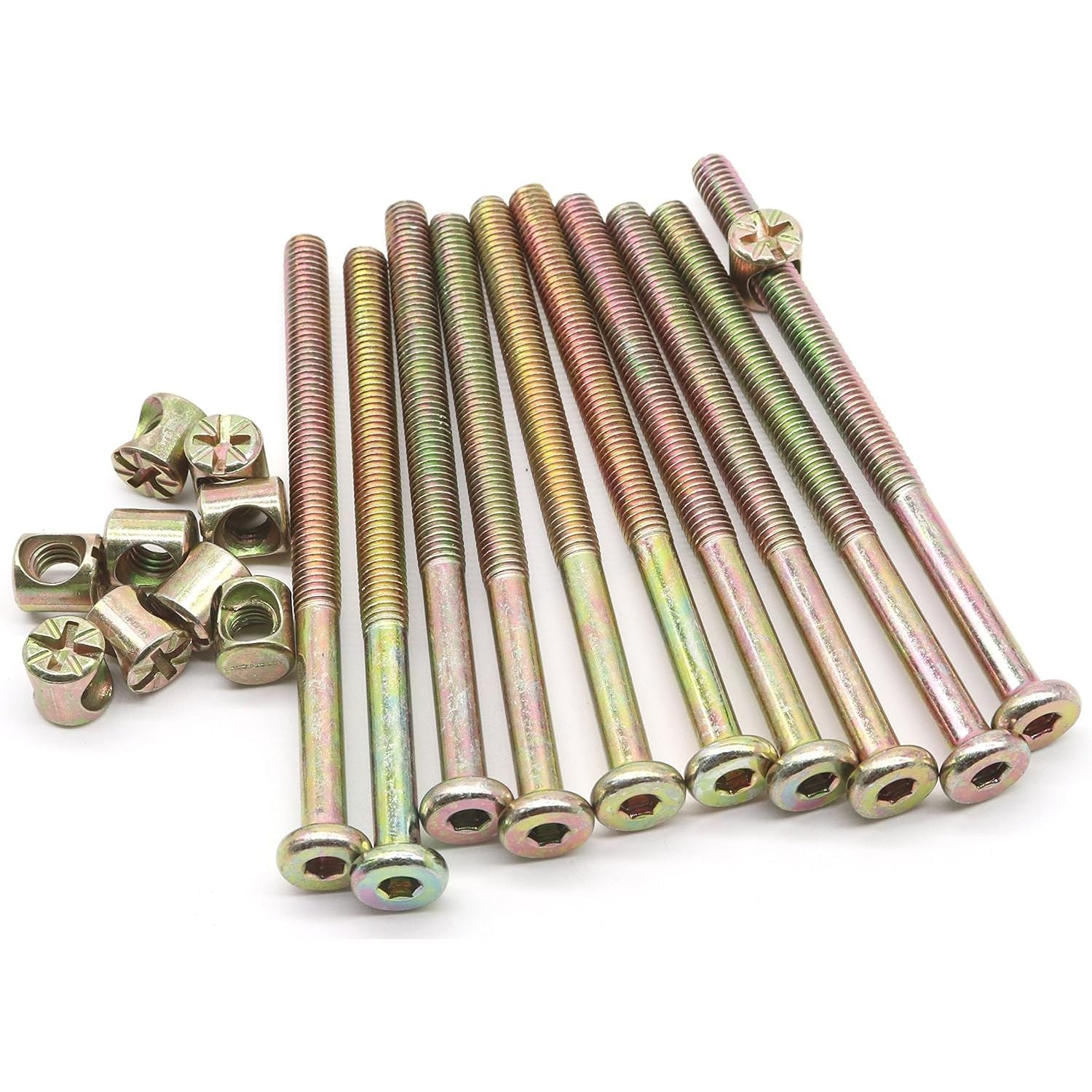 Buy now binifiMux 10-Pack M6 x 90mm Hex Allen Head Furniture Crib Baby Bed Bolt and Barrel Nuts, for Bunk Bed Chairs Cots Headboard at indiglob india