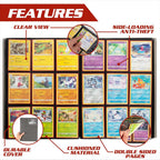 Buy now 9 Pocket Trading Card Binder- Holofoil Pink Album w Side Loading Pockets, AntiTheft Anti-Drop- TCG Collector Storage Organizer for 360 Cards-Compatible with Pokémon, Yu-Gi-Oh!, MTG Magic The Gathering at indiglob india