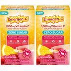 Emergen-C Vitamin C 1000mg Immune Support, Raspberry Lemonade, 36 Packets | Zero Sugar, B Vitamins for Energy, Zinc and Manganese, Electrolytes, Stevia Sweetened, Caffeine Free
