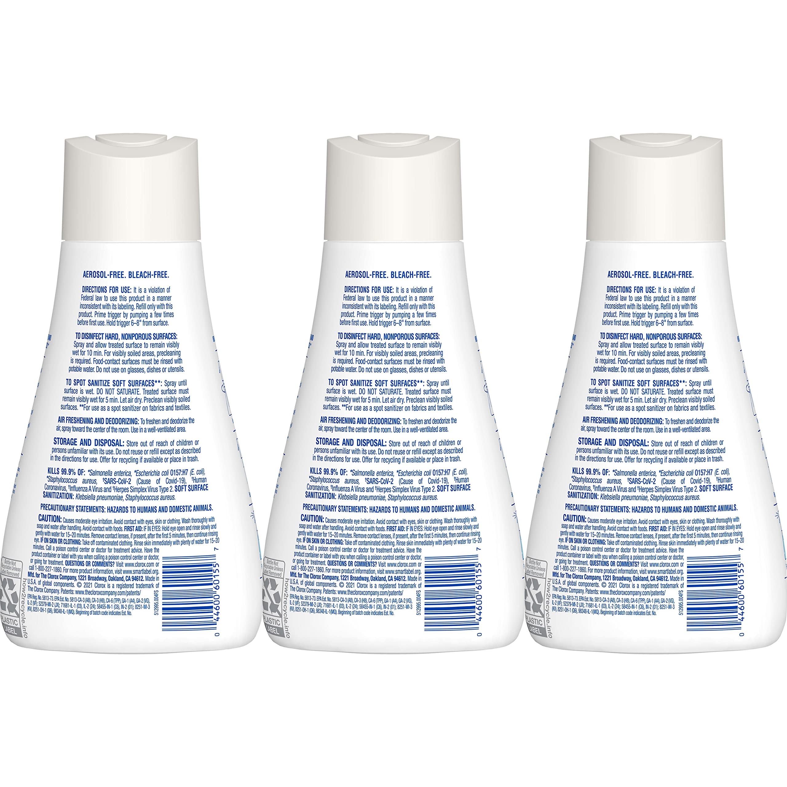Buy now Clorox Disinfecting Mist, Lemongrass Mandarin, Household Essentials, 3 Refills, 16 Fl Oz Each at indiglob india