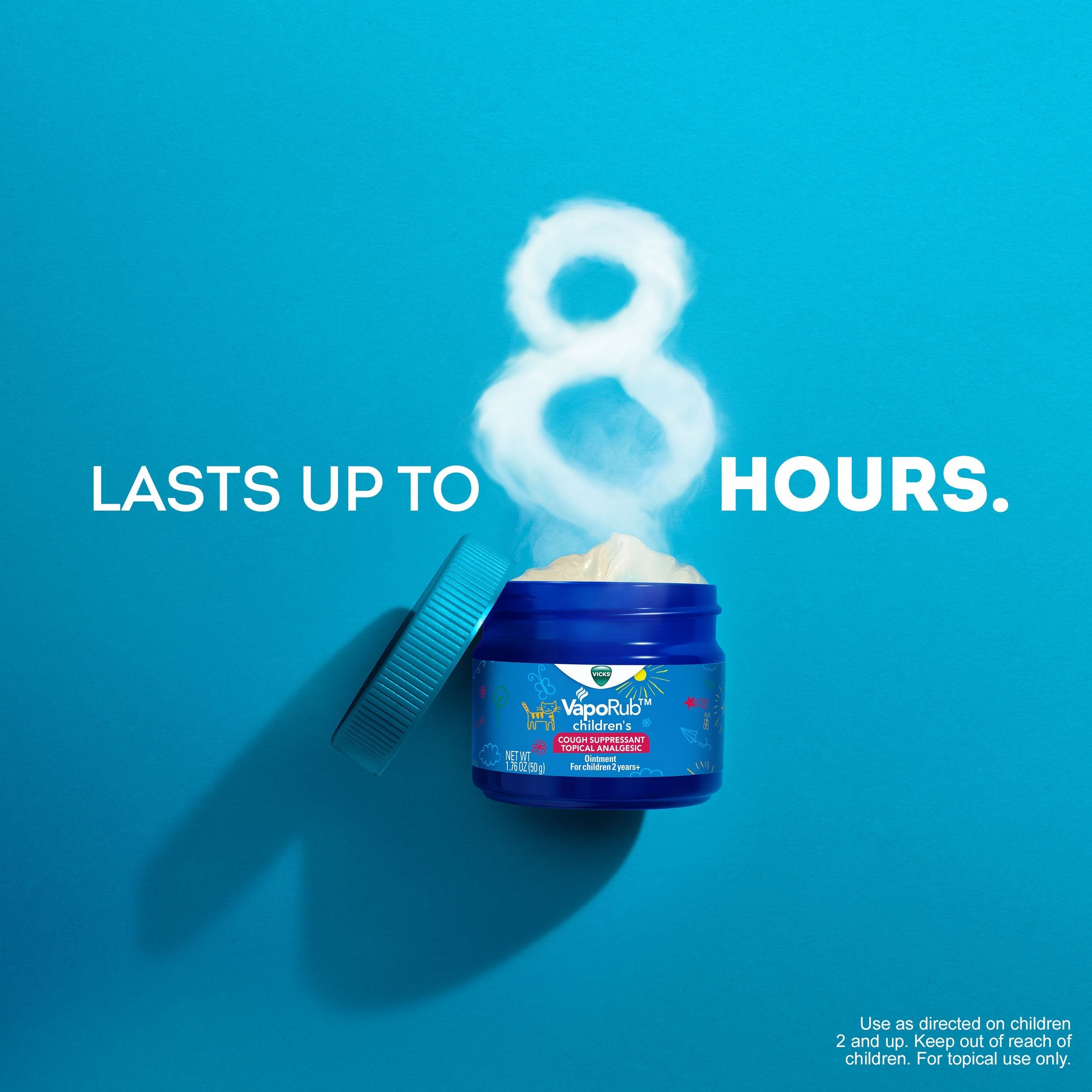 Buy now Vicks Children's VapoRub, Topical Cough Suppressant and Analgesic, Relieves Coughs and Minor Aches and Pains, Clinically Proven, Starts Working in Minutes for Fast Relief, For Children Ages 2+, 1.76oz at indiglob india