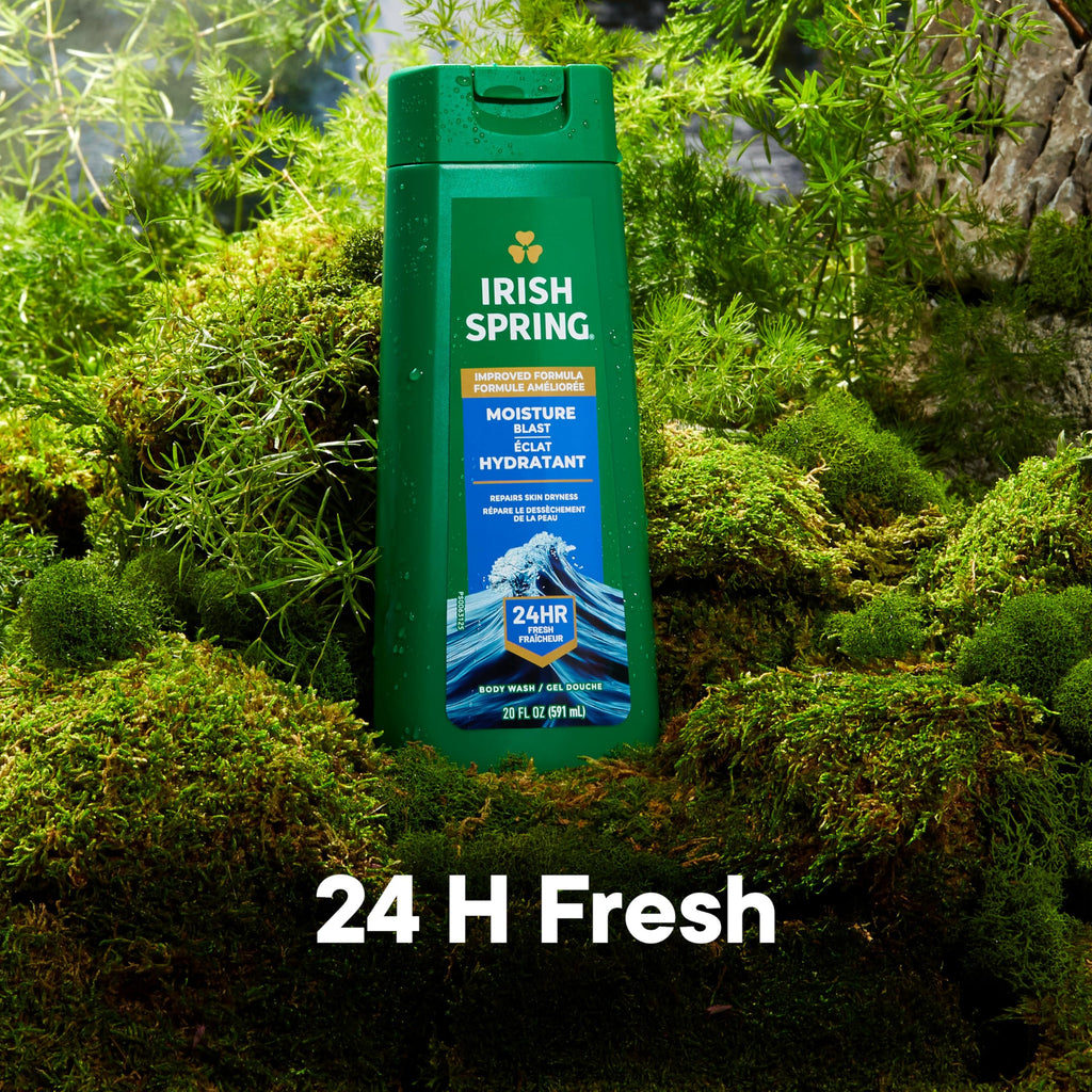 Buy now Irish Spring Moisture Blast Body Wash for Men, 20 Fl Oz (Pack of 2) at indiglob india