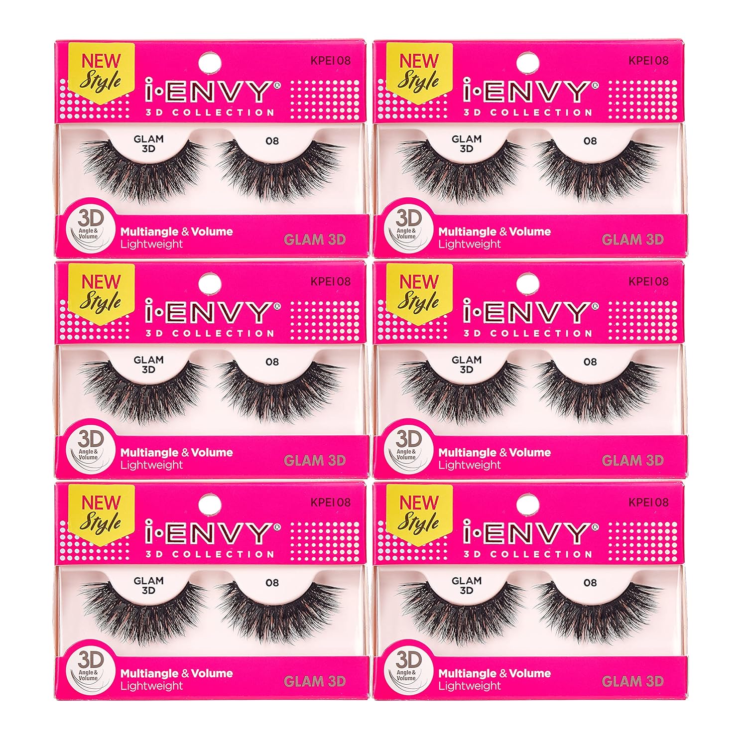 Buy now i-Envy 3D Glam Collection Multi-angle & Volume (2 PACK, KPEI14) 1 Count (Pack of 6) KPEI8 at indiglob india