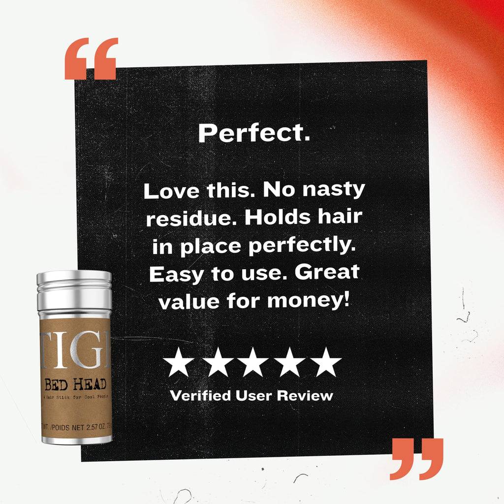 Bed Head by TIGI Hair Wax Stick – Professional Hair Styling Wax for High-Definition Texture & All-Day, Humidity-Resistant Hold, 2.57 oz