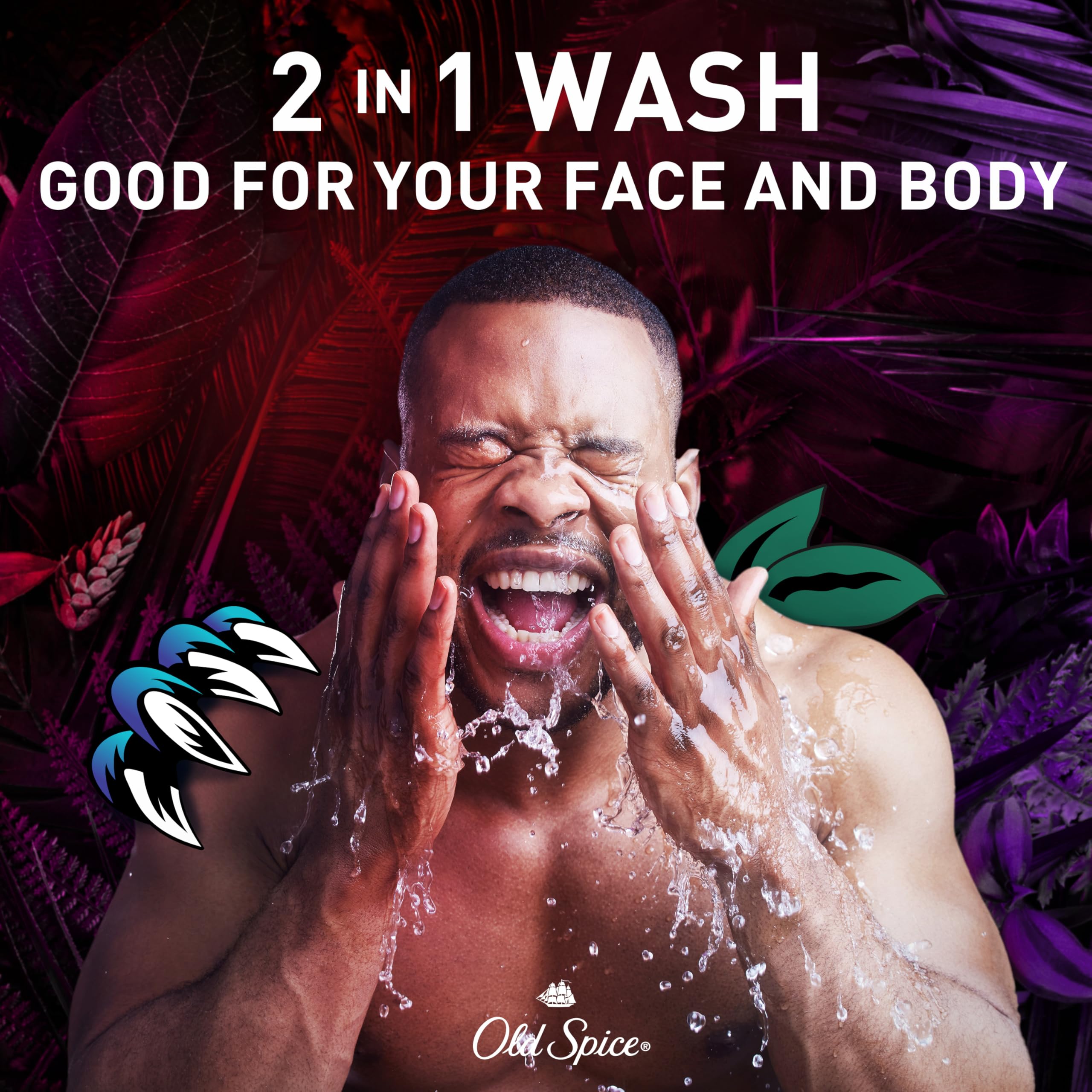Old Spice Cleansing Body Wash for Men, 3X Defense, 24/7 Shower Fresh with Lasting Scent, 2 in 1 Body and Face Wash, Daily Men’s Wash and Shower Gel, NightPanther Rich Warm Masculine Scent, 33.4 oz