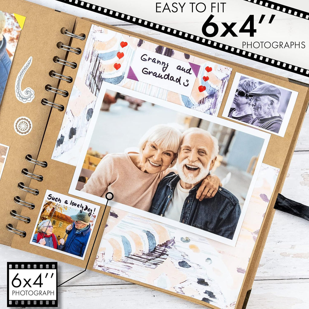 Buy now Bstorify Scrapbook Album 60 Pages (8 x 8 Inch) Brown Thick 200gsm Kraft Paper, Photo Album Scrapbook, Memory Book - Ideal for Your Scrapbooking Albums Art & Craft Projects at indiglob india