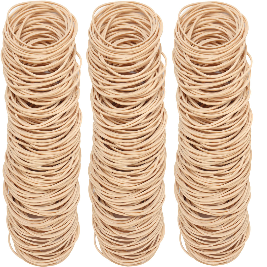 Rubber Bands Size #19 Beige 300pcs Elastic Rubber Bands for Office Supplies