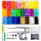 460 Sets 24-Colors Plastic Snap Buttons with Pliers for Fabric Sewing, 12mm