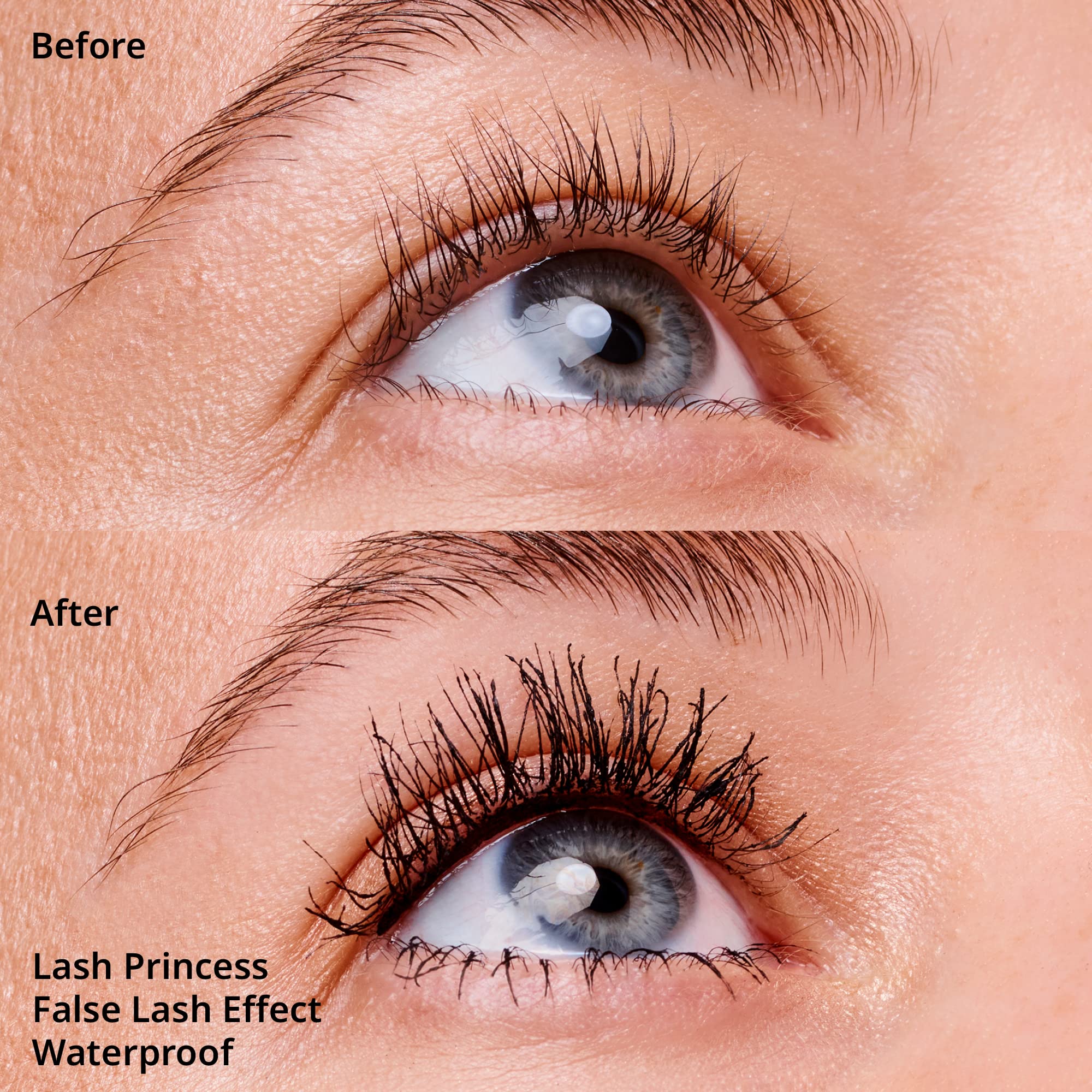 essence Lash Princess False Lash Waterproof Mascara, Black (Pack of 1) | Lengthens & Adds Volume, No Smudge, No Flake, Long Lasting, Fiber Brush, Vegan & Cruelty Free, Paraben Free