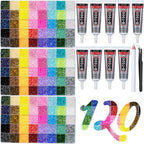 50000+Pcs Rhinestones for Bedazzling Kit 3mm Gems Bedazzler Set | 40 Colors Flat Back Resin Jelly Bedazzled Kits with 3Pcs 10ml B7000 Jewelry Glue for Book Diamond Nail Art, Multicolor