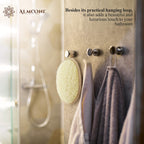 Almooni Natural Loofah Exfoliating Body Scrubber, Shower Sponge 2 Count | Natural Egyptian Loofah, Exfoliating Sponge for Face and Body, Bath Shower Loofah Sponge for Women and Men, 2 count pack