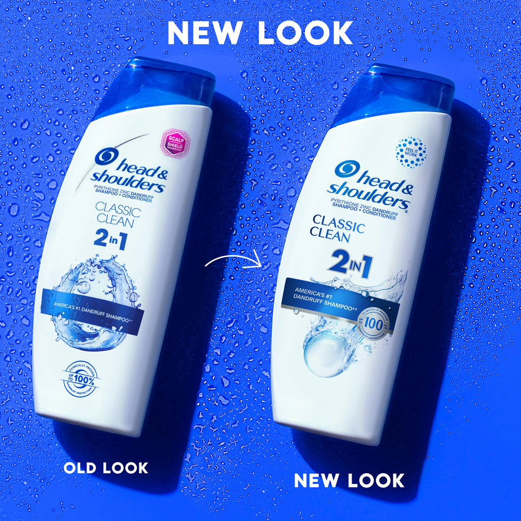 Head & Shoulders Classic Clean 2-in-1 Anti-Dandruff Shampoo and Conditioner, Travel Size, 72-Hour Protection, 8.45 fl oz