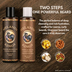 Melanin Kings Beard Wash & Conditioner Set for Black Men – Gently Cleanse, Hydrate & Soften Coarse, Dry and Curly Beards – African Oil Blend with Baobab, Marula, Argan & Jojoba