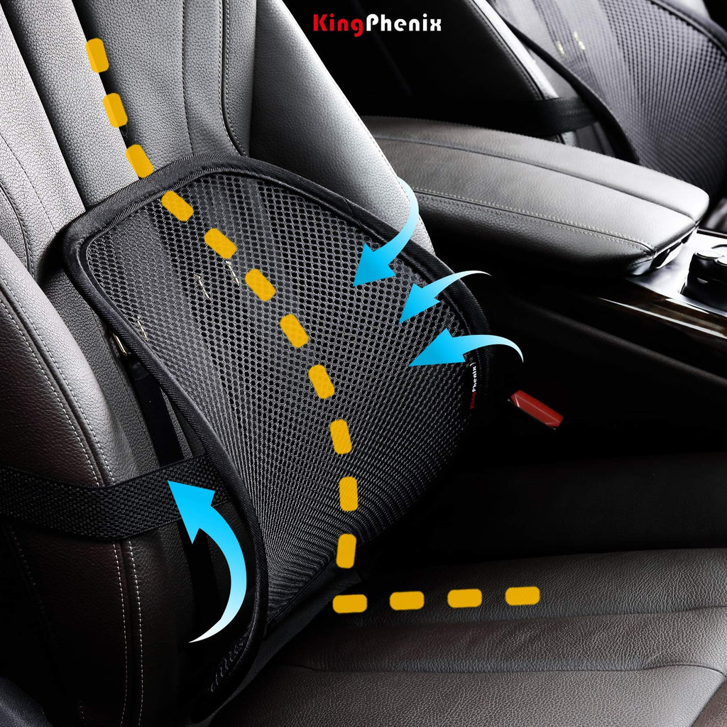 kingphenix 2-Pack Mesh Lumbar Support for Car and Office Chair Comfort