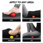 Spiky Massage Balls for Feet, Back, Hands, Muscles - Firm, Medium and Soft Spiked Massager Rollers for Plantar Fasciitis, Exercise, Neuro-Balance, Physical Therapy, 3-inch