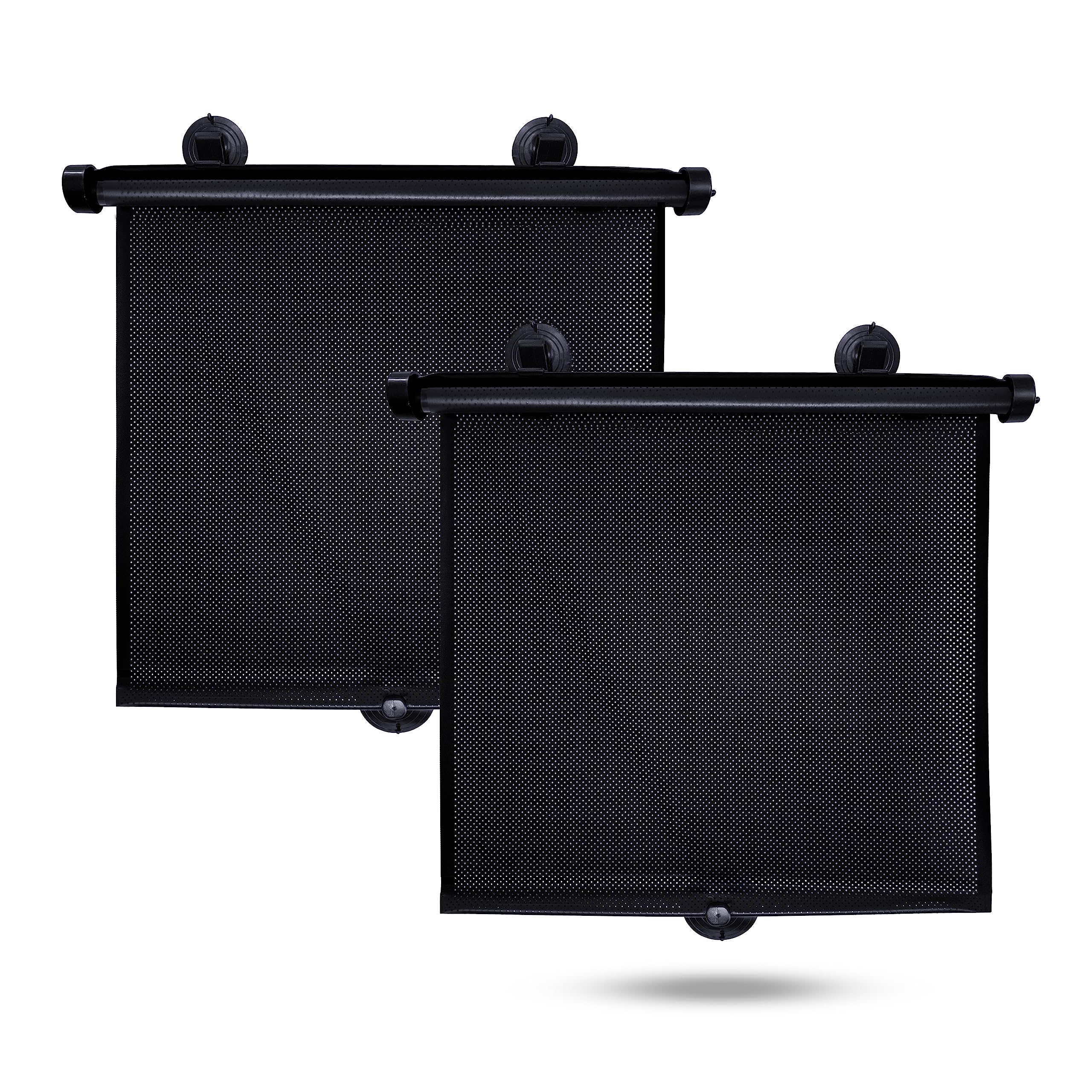 Buy now EcoNour Car Side Window Sun Shade (2 Pack) | Retractable Roller Sunshade for Kids | Baby Car Window Shades for UV and Sun Glare Protection | Baby Travel Accessories (15"x17") Medium at indiglob india