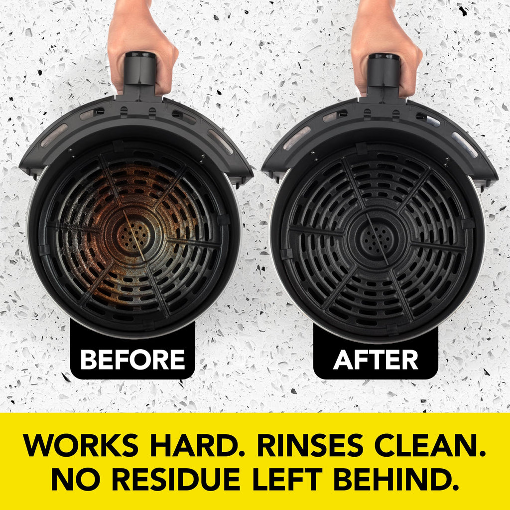 Weiman Foaming Air Fryer Cleaning Kit, Cleaner & Degreaser for Ceramic Baskets & Trays, Removes Grease, Grime, Oil & Baked-On Food, Includes Non-Abrasive Sponge, Fast-Acting, Residue-Free, 14 oz