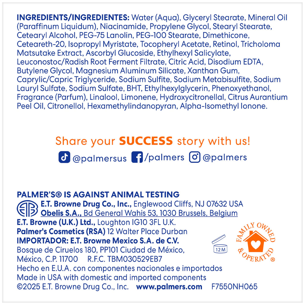 Palmer's Anti Dark Spot Face Cream with Vitamin E & Niacinamide (2.7 Oz) | Fade Cream Helps Reduce Dark Spots and Age Spots, Evens Skin Tone & Balances Complexion, Suitable for All Skin Types