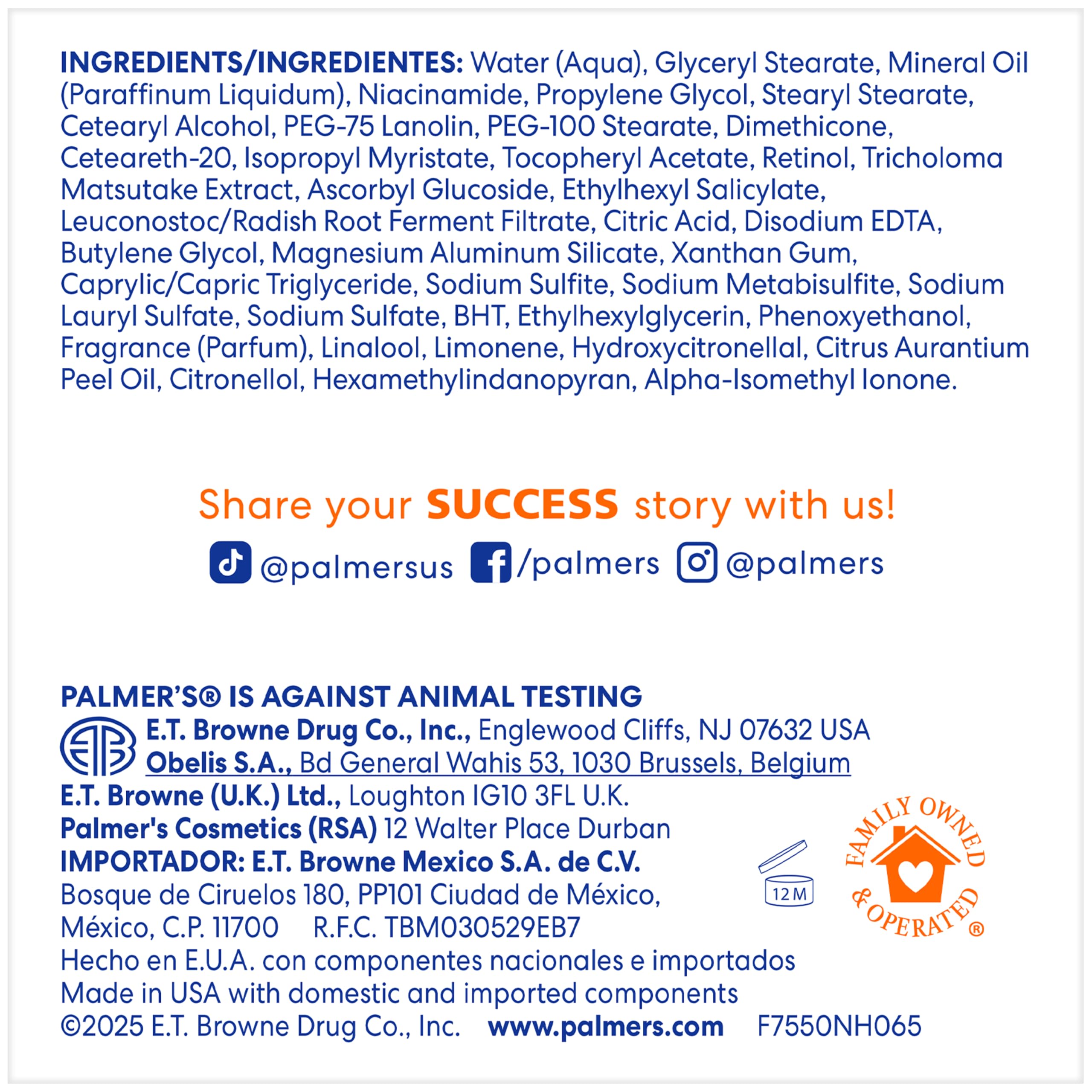 Palmer's Anti Dark Spot Face Cream with Vitamin E & Niacinamide (2.7 Oz) | Fade Cream Helps Reduce Dark Spots and Age Spots, Evens Skin Tone & Balances Complexion, Suitable for All Skin Types