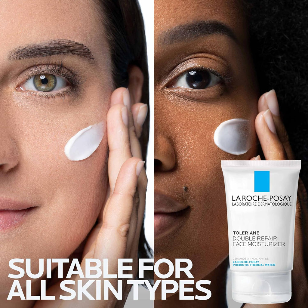 Buy now La Roche-Posay Toleriane Double Repair Face Moisturizer, Daily Moisturizer Face Cream with Ceramide & Niacinamide for All Skin Types, Immediate Comfort & Long Lasting Hydration, Fragrance Free at indiglob india