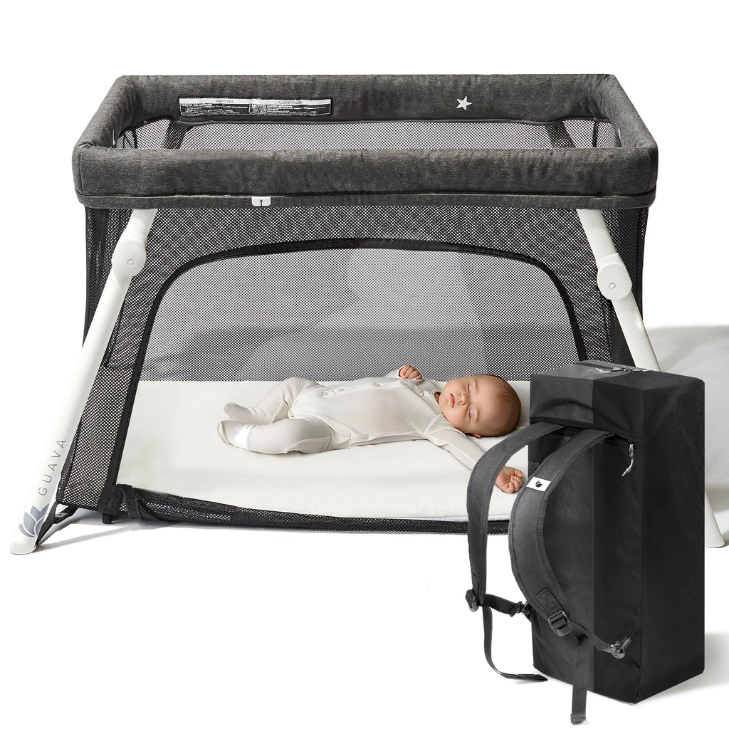 Guava Lotus Travel Crib with Lightweight Backpack Design | Baby Travel Bed