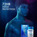 Buy now Gillette Clinical Antiperspirant and Deodorant for Men, 72hr Sweat & Odor Protection, Long Lasting Freshness, Anti-White Mark Technology, Clear Gel, Cool Wave Scent, 2.6 oz at indiglob india