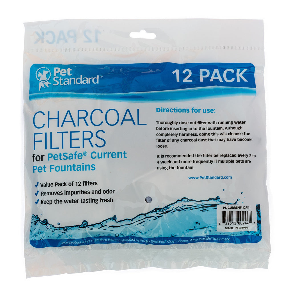 PET STANDARD Filters for PetSafe Current & Aqua Cube, 12-Pack