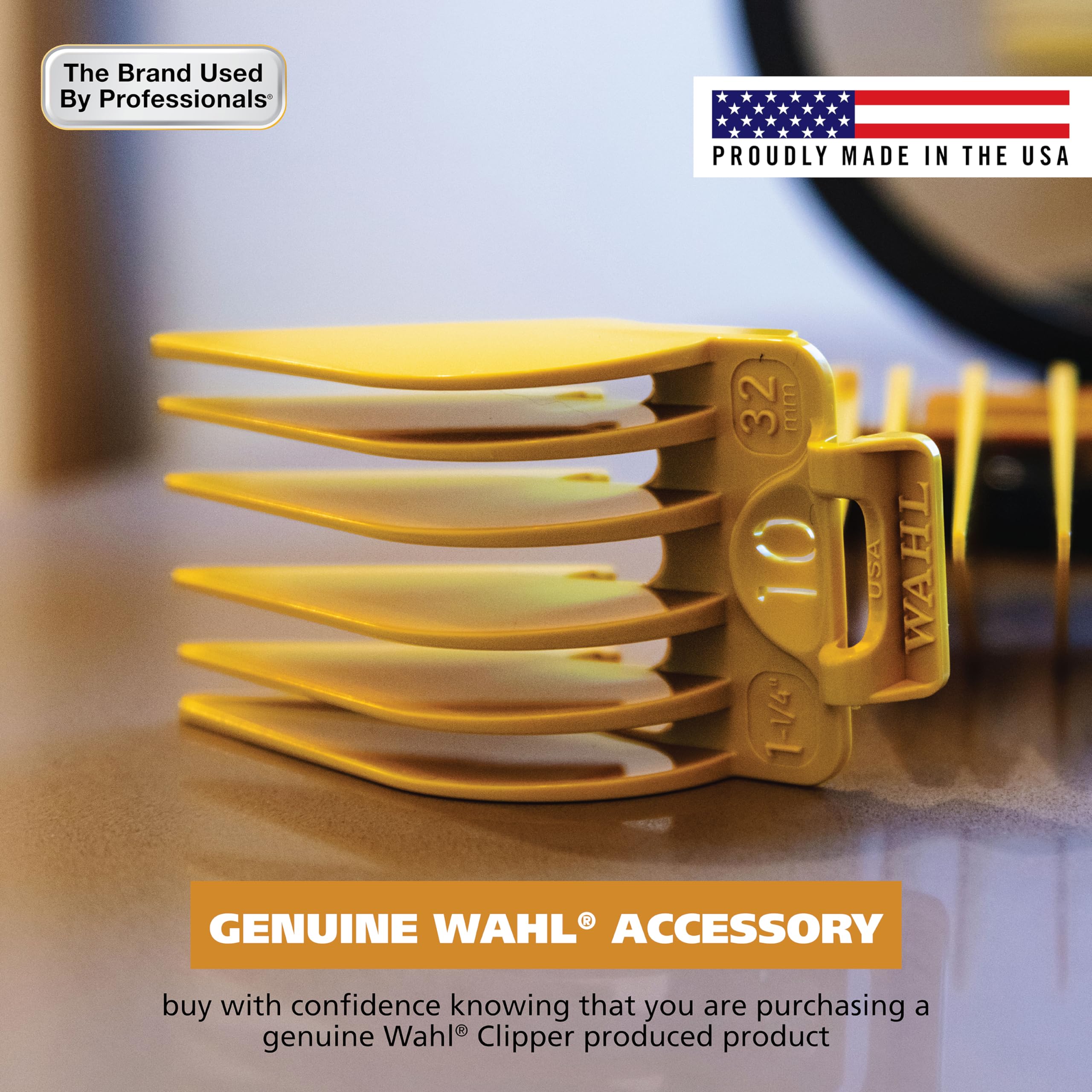 Buy now Wahl Hair Clipper Genuine Secure Fit Attachment Guard Set for Long Hair Styles and Fades, 2 Full Size Hair Clipper Guide Combs for Increased Cutting Performance - Model 3025025 at indiglob india