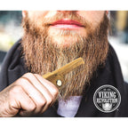 Viking Revolution Folding Beard Comb - Natural Wooden Comb - 1 Count