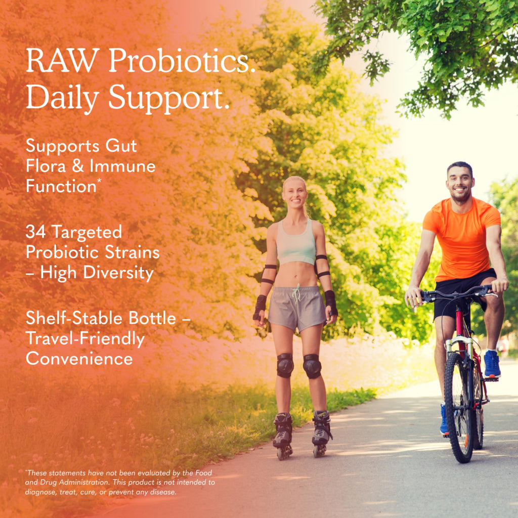 Garden of Life Raw Probiotics for Women and Men with Digestive Enzymes, 100 Billion CFU, Clinically Studied Strains, Shelf Stable, 30 Capsules