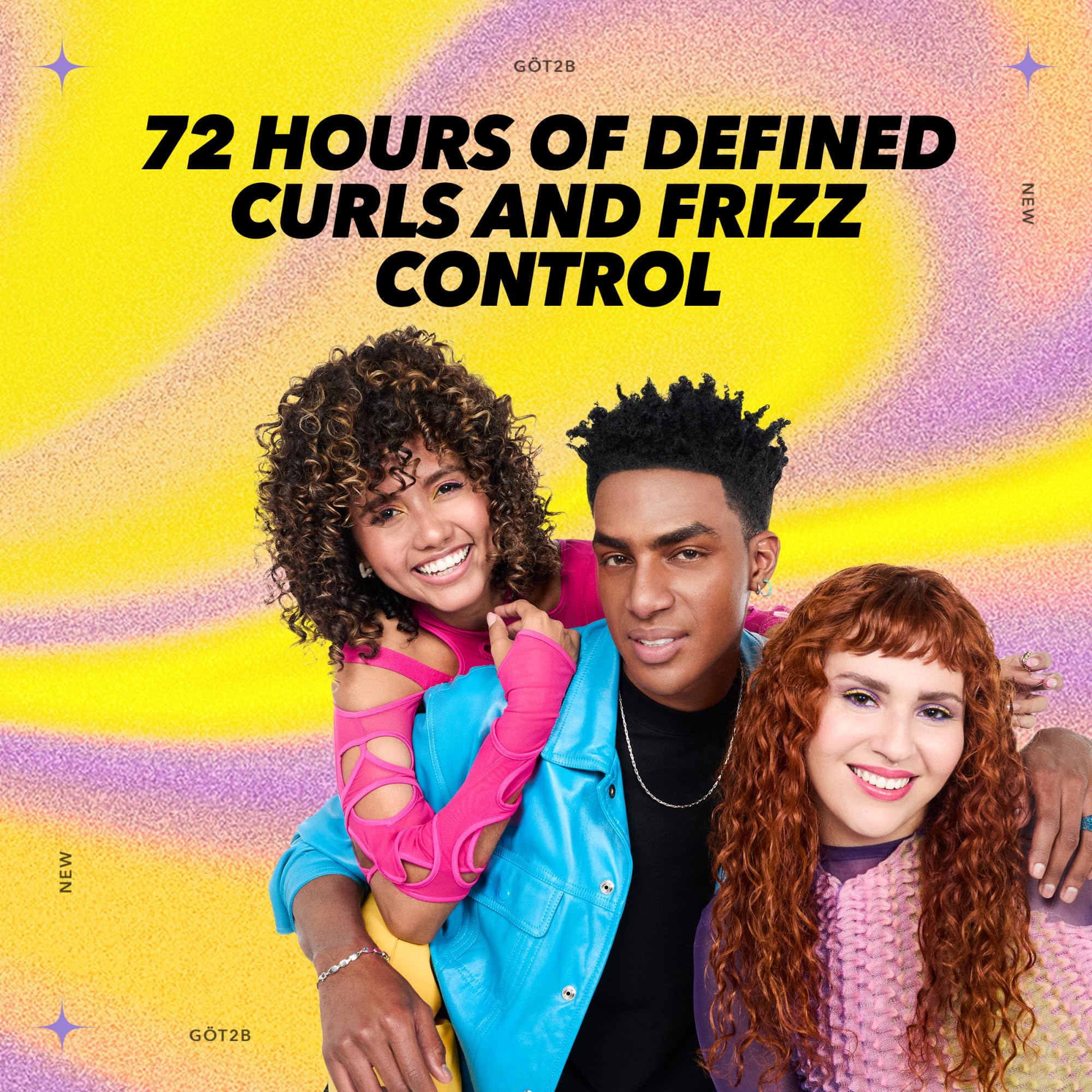 got2b Curled Defining Jelly, Curl Gel for Wavy to Coily Hair | Defines curls and waves, 72-hour frizz control, Moisture-locking with vitamin E and argan oil, Vegan, No crunch formula