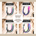 Premium imported 21 natural color hair extensions, 9”-14” lengths, perfect for vibrant hairstyles. Color & length may vary.