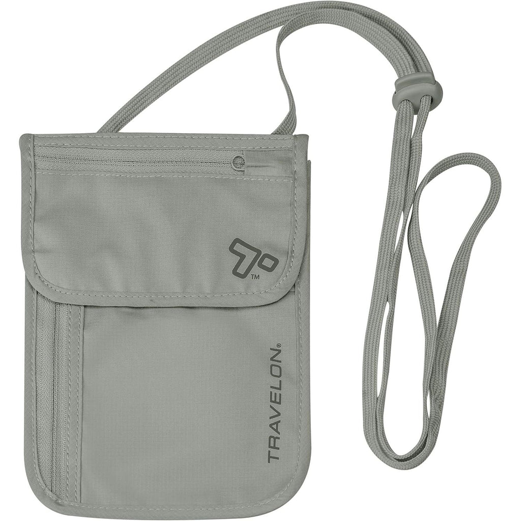 Buy now Travelon Rfid Blocking Undergarment Neck Pouch Travel Wallet, Gray, One Size at indiglob india